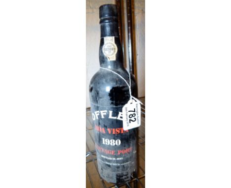 OFFLEY BOA VISTA PORT. Vintage bottle of Offley Boa Vista 1980 port,sealed