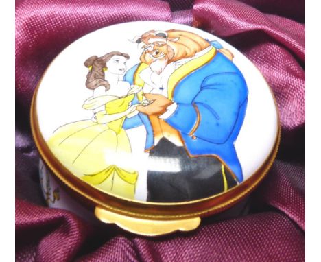 DISNEY ENAMEL BOX. Hand painted Crummels Disney enamel patch box in original box