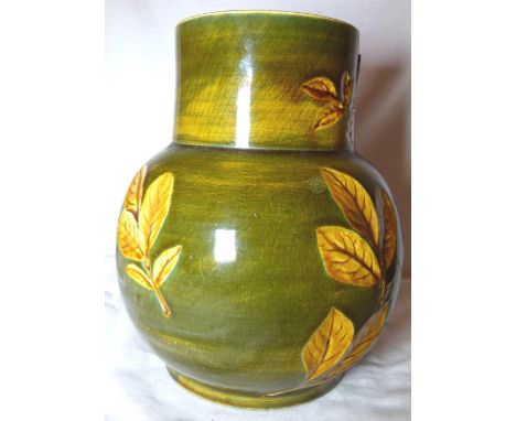 WEMYSS LEAF VASE. Wemyss vintage sculptured leaf vase
