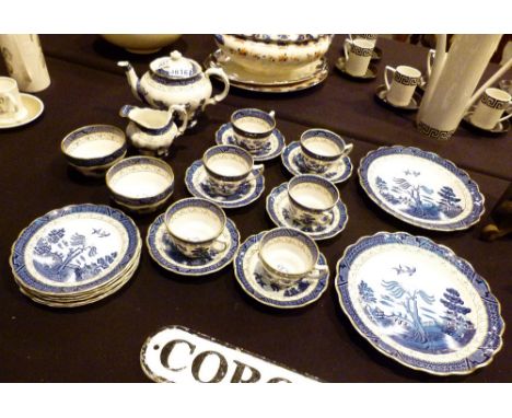 BOOTHS TEA SERVICE. Booths Old Willow tea service