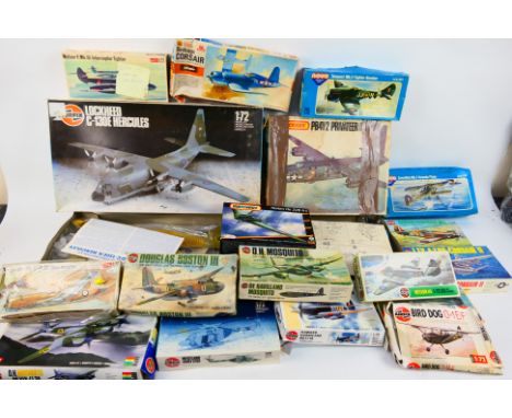 Airfix - Novo - Others - A boxed group of part built or incomplete 1:72 scale plastic aircraft model kits. Lot includes Airfi