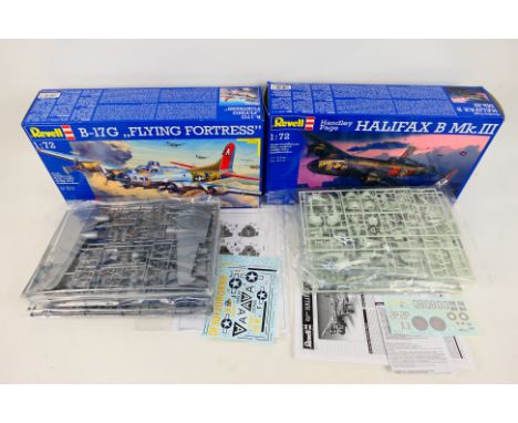 Revell - Two boxed 1:72 scale military aircraft plastic model kits from Revell. Lot consists of Revell #04936 Handley Page Ha