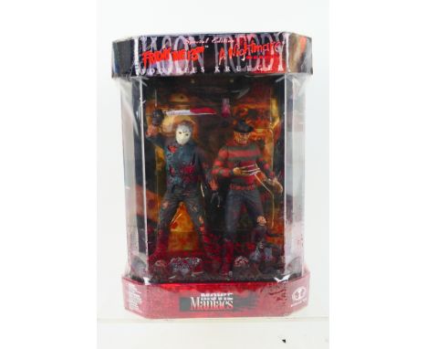 McFarlane Toys - Spawn - Movie Maniacs - A boxed #90256 Movie Maniacs 'Freddy Krueger and Jason Vorhees' two figure set. Set 