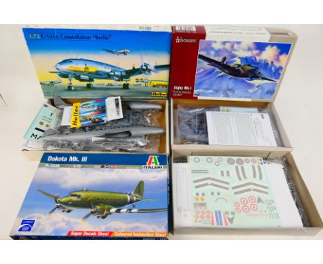 Special Hobby - Italeri - Heller - Three boxed 1:72 scale plastic military aircraft model kits. Lot comprises Special Hobby #