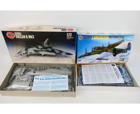 Airfix - Two boxed 1:72 scale plastic military aircraft model kits from Airfix, which includes #09002 Avro Vulcan; and #08006