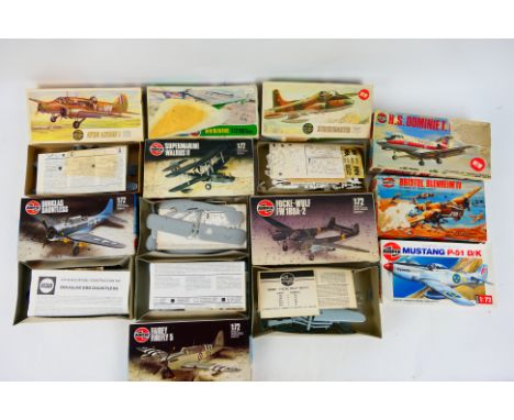 Airfix - 10 boxed 1:72 scale plastic model aircraft kits from Airfix. Lot includesAirfix #02009 Avro Anson1; #02056 Whirlwind