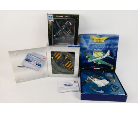 Hobby Master - Sky Max models - Corgi Aviation Archive - Three boxed diecast model aircraft. Lot consists of Hobby Master HA1