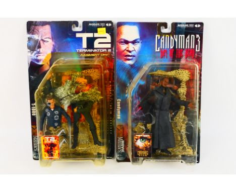 McFarlane Toys - Spawn - Terminator 2, Candyman 3 - Two boxed/sealed Terminator and Candyman figures - Lot includes a #17606 