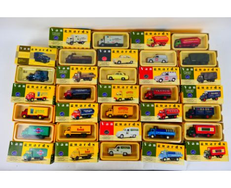 Vanguards -17 boxed diecast model vehicles from Vanguards. Lot includes VA11106 Land Rover Series I RAF; VA6000 Ford Thames T