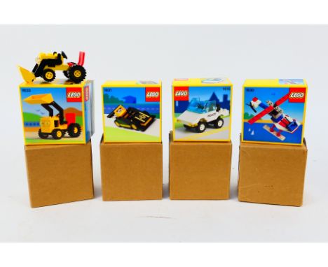 Lego - Four boxed Lego sets. Lot consists of three factory sealed models being Lego #1610 Police Car; #1630 Helicopter; #1631