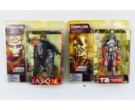 McFarlane Toys - Spawn - Terminator 2, Jason X - Two boxed/sealed Terminator/Jason figures - Lot includes a #17701 Terminator