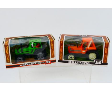 Britains - Two boxed Britains diecast model tractors. Lot consists of Britains #9528 Fiat Tractor; together with #9526 Deutz 