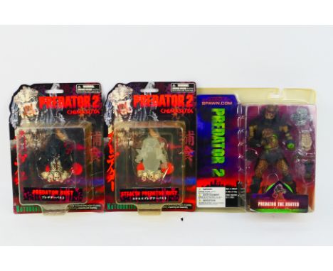 McFarlane Toys - Spawn - Kotobukiya - Predator 2 - Three boxed/sealed Predator 2 figures - Lot includes a #17784 McFarlane To