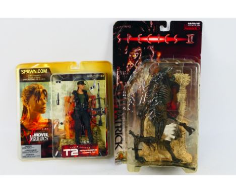 McFarlane Toys - Spawn - Terminator 2, Species 2 - Two boxed/sealed Terminator/Species 2 figures - Lot includes a #17702 Term