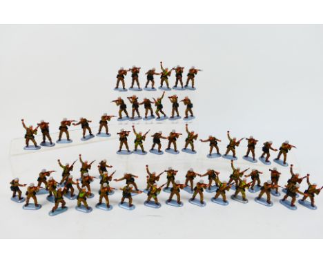 Britains Super Deetail - A Britains clear bag containing 57 Britains Super Deetail SAS figures. The group is an accumulation 
