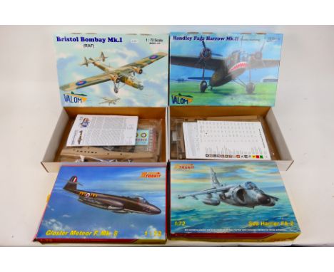 Xtrakit - Valom - Four boxed 1:72 scale plastic military aircraft model kits. Lot consists of Valom Models #72116 Handley Pag