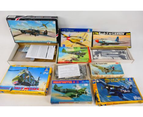 Italeri - Special Hobby - Airfix - KM - Frog - Other - 10 boxed 1:72 scale plastic military aircraft model kits. Lot includes