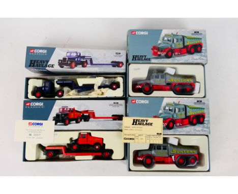 Corgi Heavy Haulage - Four boxed Corgi 'Heavy Haulage' diecast model vehicles. Lot consists of #17902 Scammell Contractor 'Su