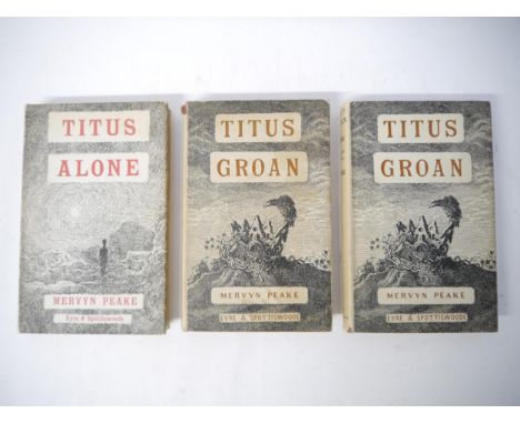 Mervyn Peake: 'Titus Groan', London, Eyre &amp; Spottiswoode, 1946, 1st edition, original cloth gilt, in second impression du