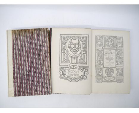 (Edward McKnight Kauffer, The Nonesuch Press), Robert Burton "Democritus Junior": 'The Anatomy of Melancholy', London, The No