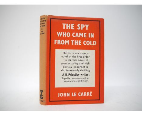 John le Carre: 'The Spy Who Came in From the Cold', London, Victor Gollancz, 1963, 1st edition, signed piece attached to half