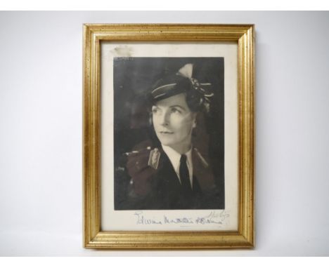 Lady Edwina Mountbatten (1901-1960), a signed monochrome photograph of Edwina Cynthia Annette Mountbatten, Countess Mountbatt