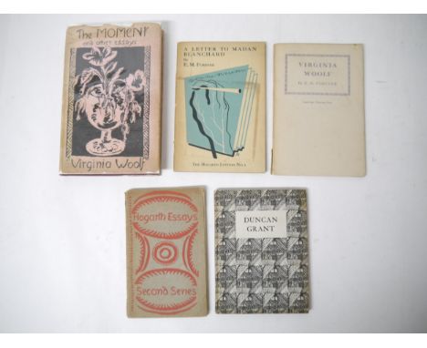 Virginia Woolf, Bloomsbury Group, Hogarth Press, a small collection of 5 titles, comprising Virginia Woolf: 'The Moment and O