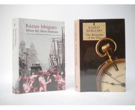 Kazuo Ishiguro: 'The Remains of the Day', 1989, 'When We Were Orphans', 2000, both first editions, both published London, Fab
