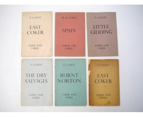 T.S. Eliot: 'The Four Quartets - East Coker; Burnt Norton; Dry Salvages; Little Gidding', London, Faber &amp; Faber, 1940, 19