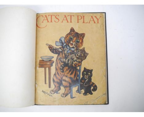 Louis Wain: 'Cats at Play', London, Blackie, [1917], 1st edition, 12 unnumbered pages of colour illustrations, folio (33 x 26