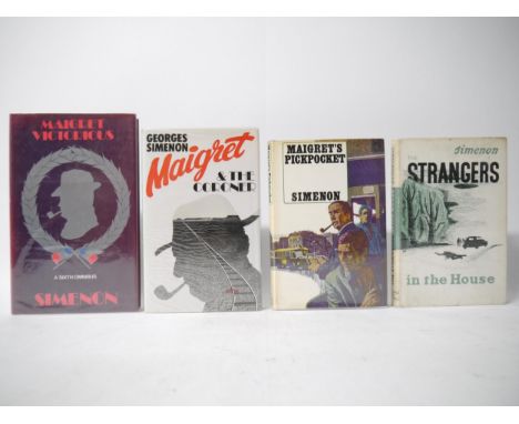 Georges Simenon, 4 titles, all original cloth, all in dust wrappers: 'The Strangers in the House', London, Routledge &amp; Ke