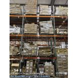 Large lot of various hardware located in racking section HM. See full description, all counts approx