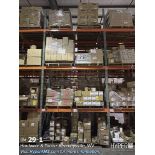 Large lot of various hardware located in racking section JC. See full description, all counts approx