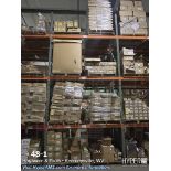 Large lot of various hardware located in racking section HF. See full description, all counts approx