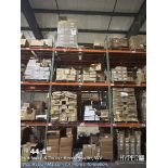 Large lot of various hardware located in racking section HB. See full description, all counts approx