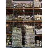 Large lot of various hardware located in racking section JE. See full description, all counts approx