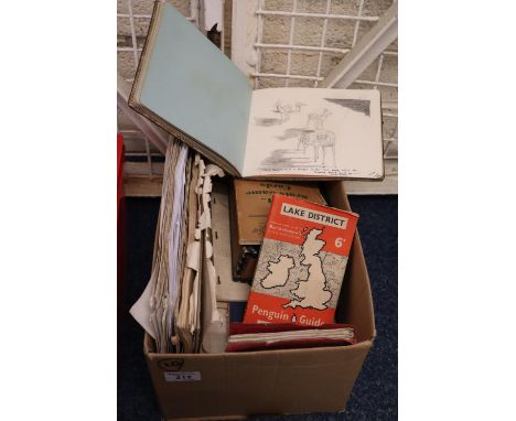 Box of ephemera for Major General F.D.G Howell Second Battalion Grenadier Guards and family to include; letters and other eph