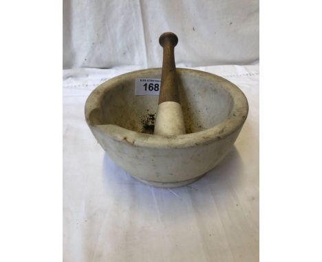  Sale Item:    LARGE MORTAR &amp; PESTLE (AF)   Vat Status:   No Vat   Buyers Premium:  This lot is subject to a Buyers Premi