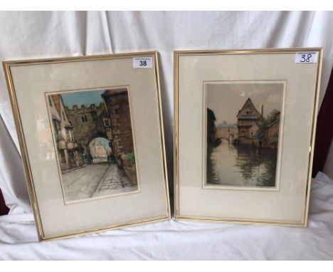  Sale Item:    2 TATTON WINTER ETCHINGS SALISBURY CLOSE GATE &amp; ANOTHER  Vat Status:   No Vat   Buyers Premium:  This lot 