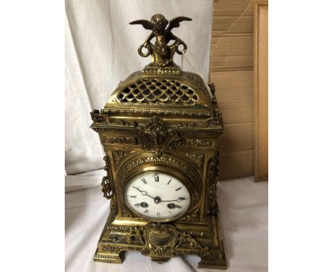  Sale Item:    BRASS CLOCK ENGRAVED 1905 (AF)   Vat Status:   No Vat   Buyers Premium:  This lot is subject to a Buyers Premi