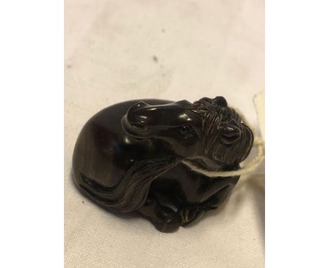  Sale Item:    NETSUKE HORSE   Vat Status:   No Vat   Buyers Premium:  This lot is subject to a Buyers Premium of 15% + Vat @