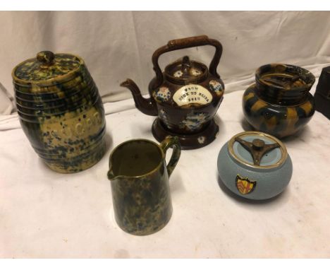  Sale Item:    5 ITEMS POTTERY WARE (AF)   Vat Status:   No Vat   Buyers Premium:  This lot is subject to a Buyers Premium of