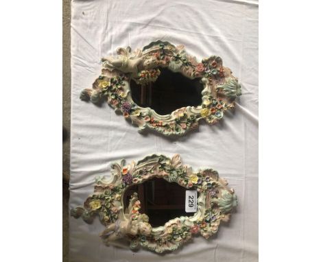  Sale Item:    2 ART DECO CHERUB MIRRORS (AF)   Vat Status:   No Vat   Buyers Premium:  This lot is subject to a Buyers Premi