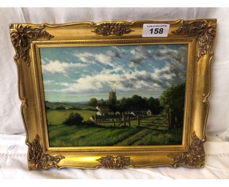  Sale Item:    OIL PAINTING HAMLET SUSSEX BY P HAYWARD  Vat Status:   No Vat   Buyers Premium:  This lot is subject to a Buye