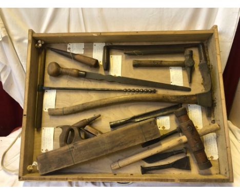  Sale Item:    DRAWER DISPLAY VINTAGE TOOLS   Vat Status:   No Vat   Buyers Premium:  This lot is subject to a Buyers Premium