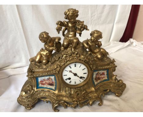  Sale Item:    MARSHALL FILS PARIS PORCELAIN CLOCK (AF)  Vat Status:   No Vat   Buyers Premium:  This lot is subject to a Buy