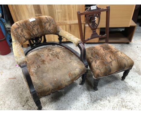  Sale Item:    TUB CHAIR &amp; BEDROOM CHAIR (AF)   Vat Status:   No Vat   Buyers Premium:  This lot is subject to a Buyers P