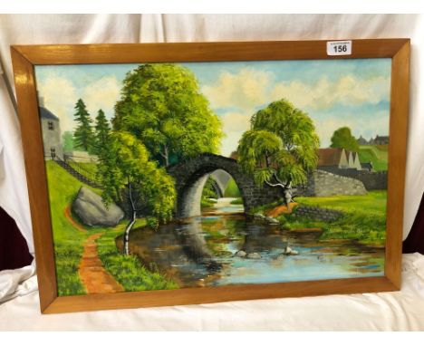  Sale Item:    OIL PAINTING- AULD BRIG KEITH C MAIR 1977  Vat Status:   No Vat   Buyers Premium:  This lot is subject to a Bu