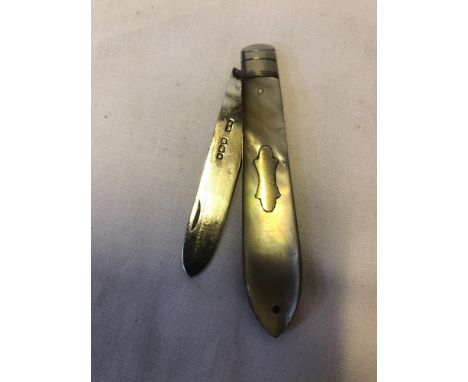  Sale Item:    PENKNIFE- SILVER BLADE W N   Vat Status:   No Vat   Buyers Premium:  This lot is subject to a Buyers Premium o