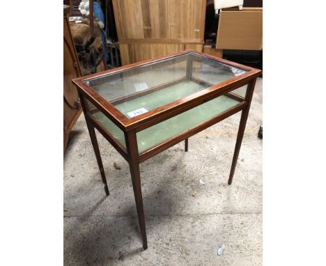  Sale Item:    GLASS DISPLAY TABLE-KEY OFFICE   Vat Status:   No Vat   Buyers Premium:  This lot is subject to a Buyers Premi